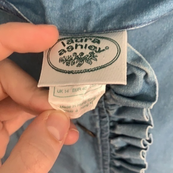 Vintage Laura Ashley Denim Dress - Picture 5 of 6